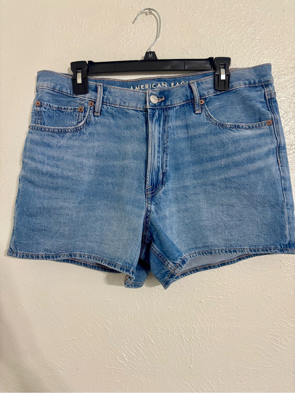 American Eagle Outfitters Light Blue Denim Relaxed Shorts 12 NWOT
